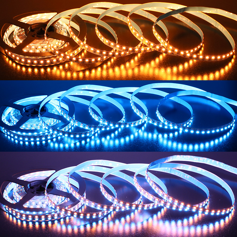 12V SMD2835 8mm Narrow Double Row Blue And Yellow LED Circadian Rhythm Lighting Strip 12V SMD2835 8mm Narrow Double Row Blue And Yellow LED Circadian Rhythm Lighting Strip